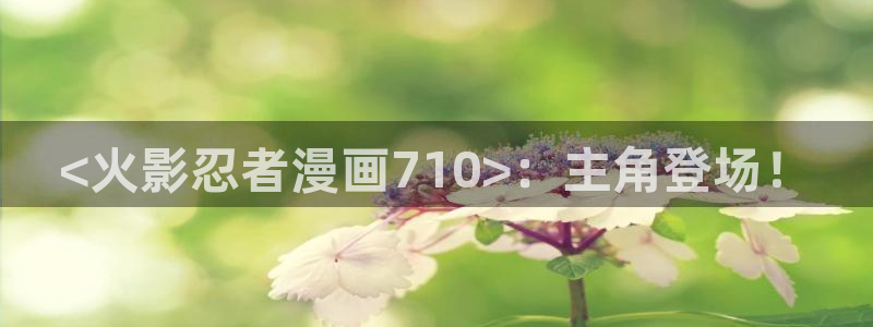 漫蛙漫画平台官网入口：<火影忍者漫画710>：主角登场！